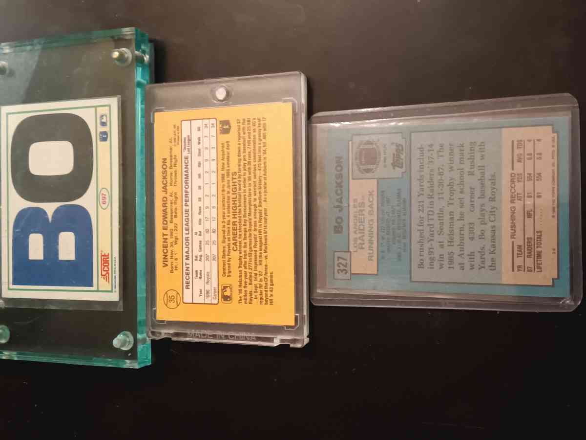Bo Jackson 3 card lot - Portland, Oregon - FleaMarketBay