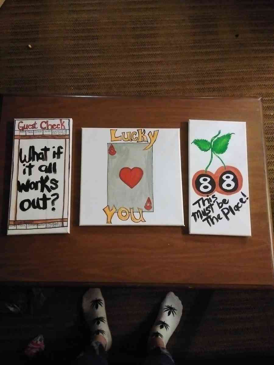 3 piece hand painted picture set - Fayetteville, North Carolina