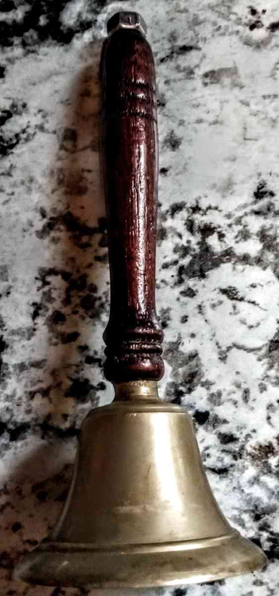 Brass Bell with Wooden Handle - Muldrow, Oklahoma - FleaMarketBay