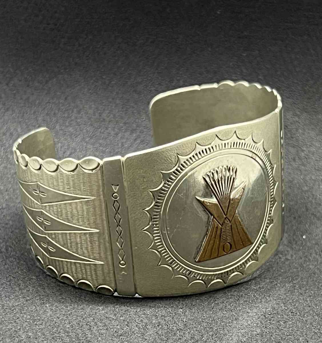 Collectable Old  Authentic Eygptian Sliver Plated Bangle - Houston, Texas