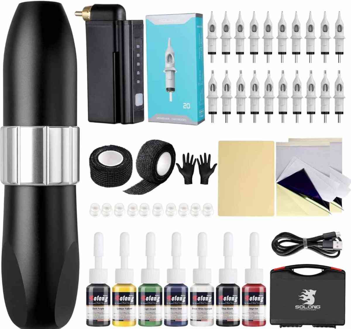 tattoo machine kit with case