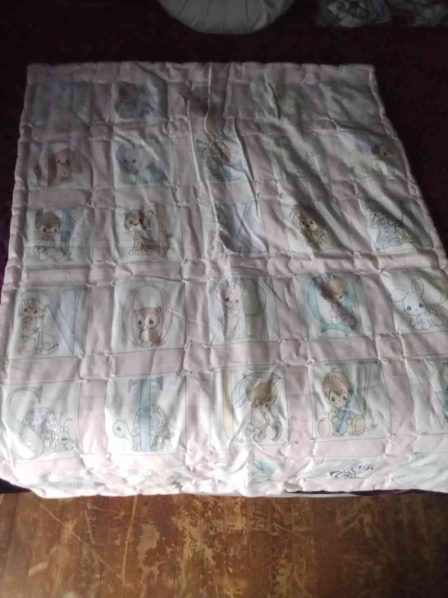 Prescious moments baby blanket reversible sides - Bristol, Indiana - FleaMarketBay