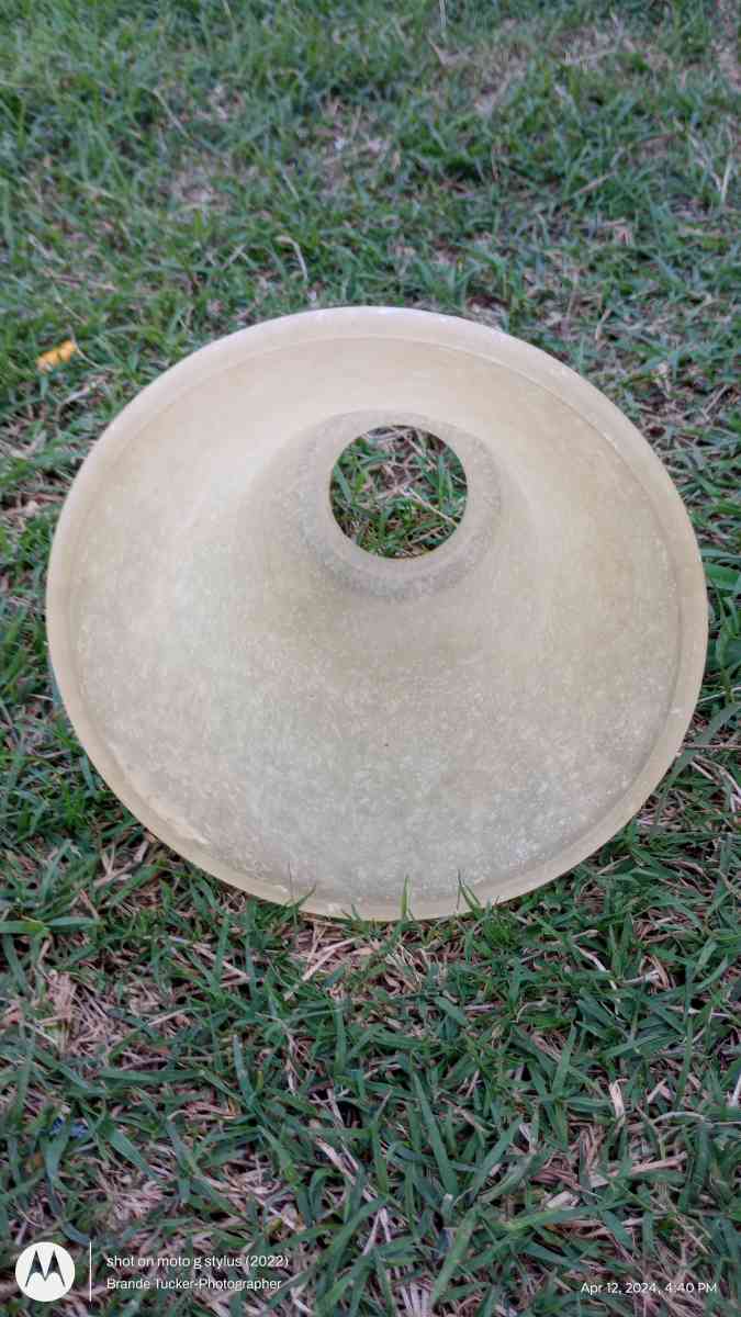 small frosted tan and white swirl light fixture dome - Greenville, Texas - FleaMarketBay