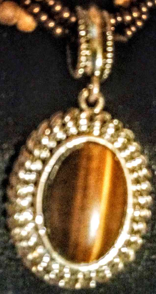 Avon Tiger Eye Pendant with 3 Beaded Strands - Muldrow, Oklahoma - FleaMarketBay