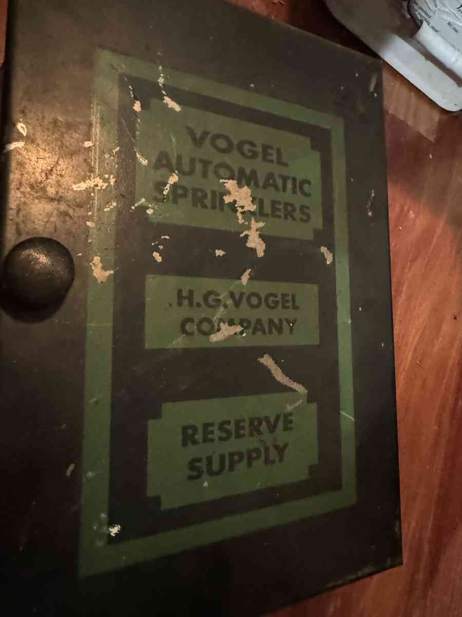 Antique Vogel Fire Sprinkler Head Box - Bridgewater, New Jersey - FleaMarketBay