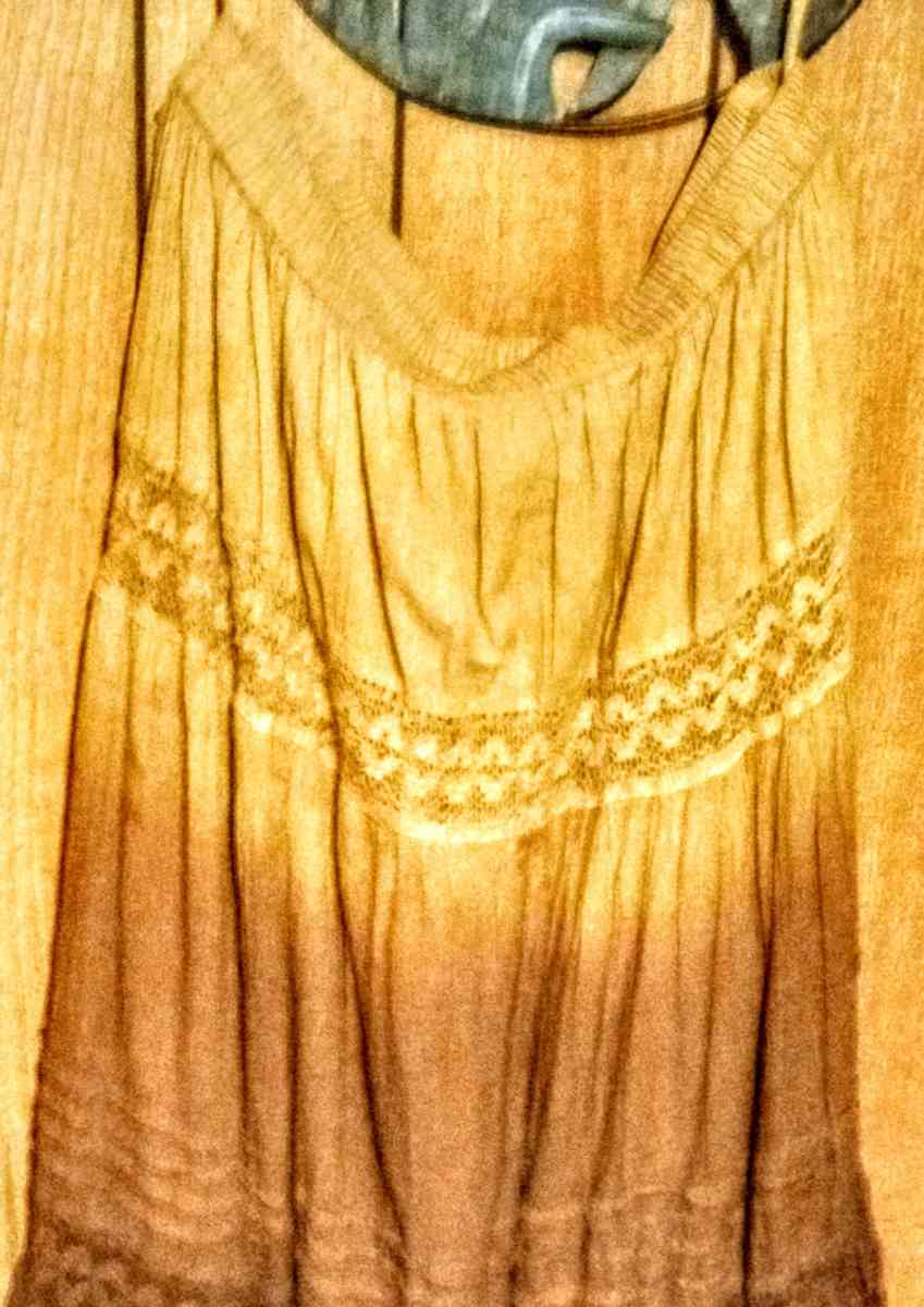 Yellow and Brown Boho Skirt - Muldrow, Oklahoma - FleaMarketBay