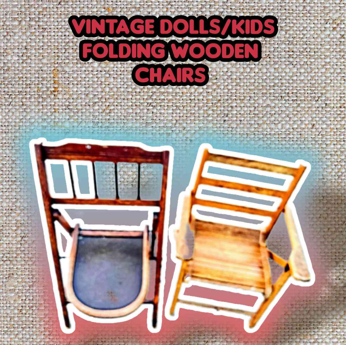 Vintage Antique Childs Kids Wood Wooden Slat Folding Chair - Seaford, New York