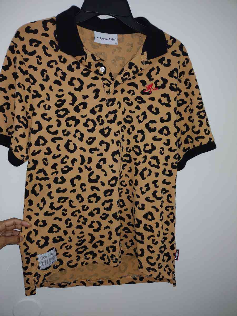 Arthur Ashe Leopard 1968 Tennis Tee - Jacksonville, Florida - FleaMarketBay