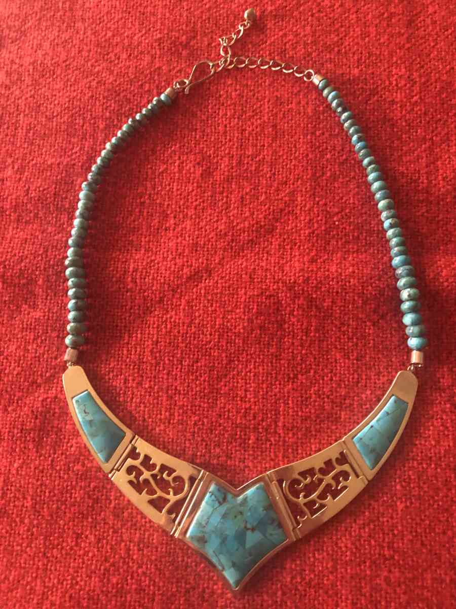 Jay King Gemstone Signed DTR  Copper and Inlay Turquoise Nec - Bolingbrook, Illinois