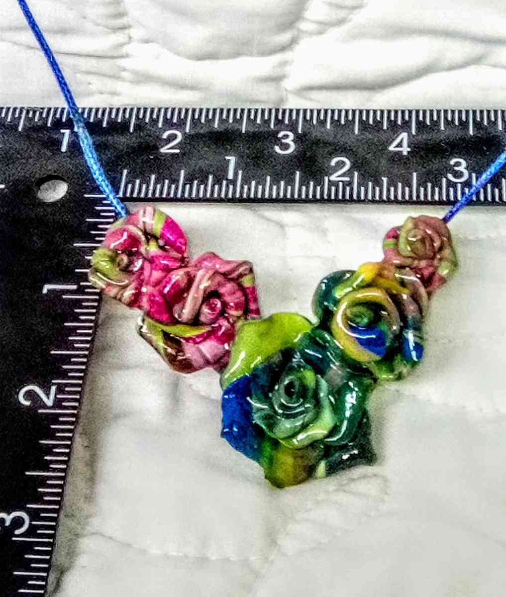Handcrafted One of a kind Original Rose Statement Necklaces - Englewood, Florida - FleaMarketBay