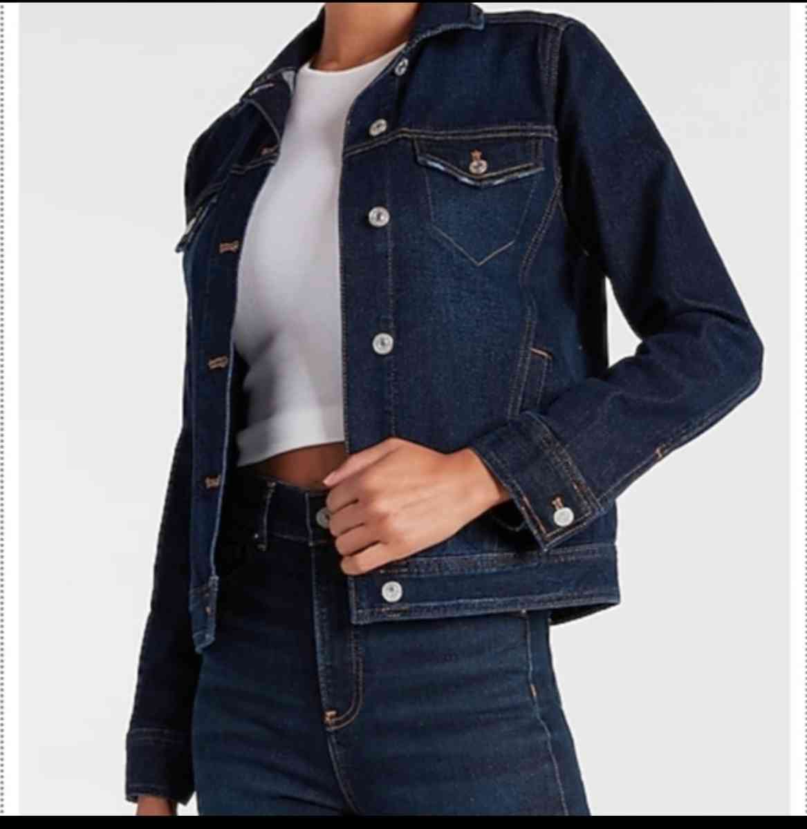 Express Dark Wash Denim Jacket Sz Med - Riverside, California - FleaMarketBay