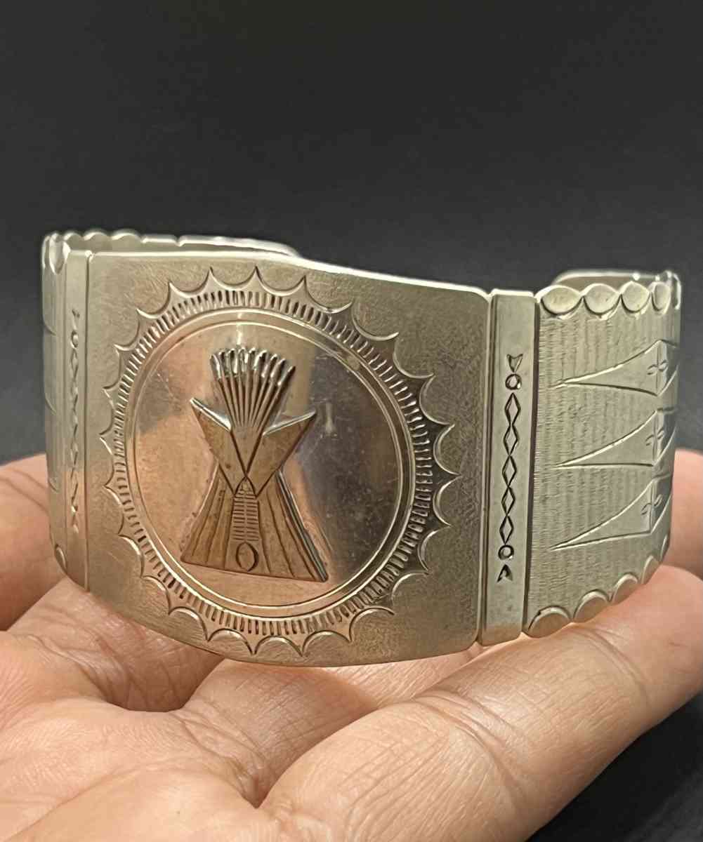 Collectable Old  Authentic Eygptian Sliver Plated Bangle - Houston, Texas - FleaMarketBay