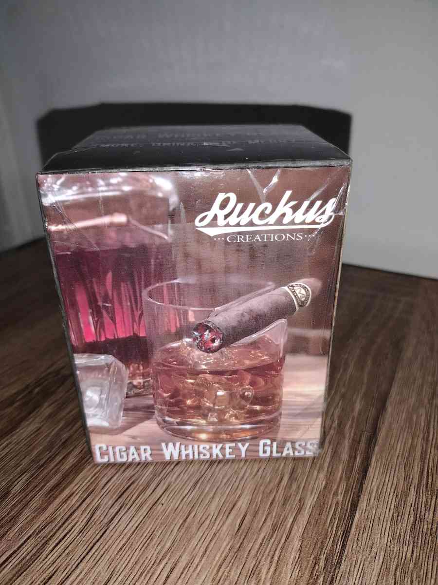 Ruckus Creations Old Fashioned Cigar Whiskey Glass - Jacksonville, Florida - FleaMarketBay