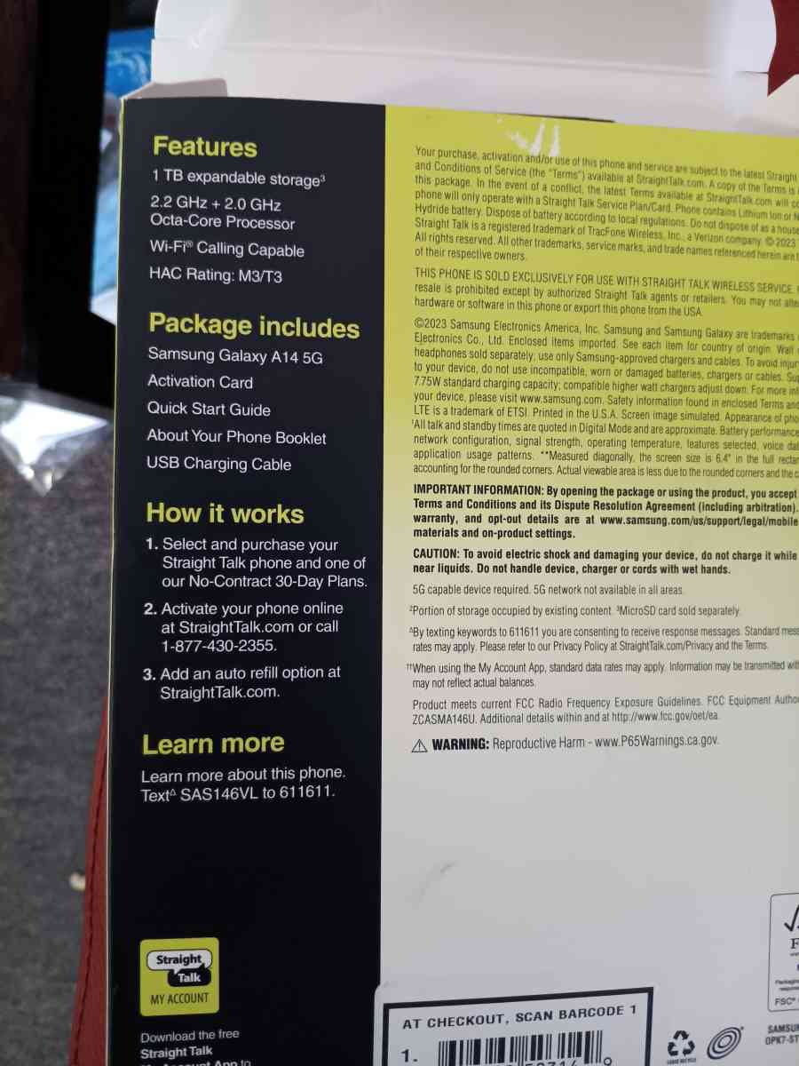 Samsung Galaxy A14 5g and OtterBox Case - Hamilton, Ohio - FleaMarketBay