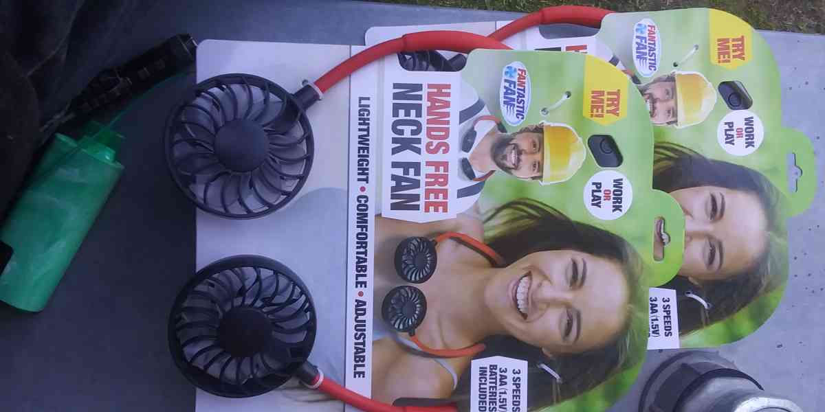 2 New Hands Free Neck Fan - Dallas, Texas - FleaMarketBay
