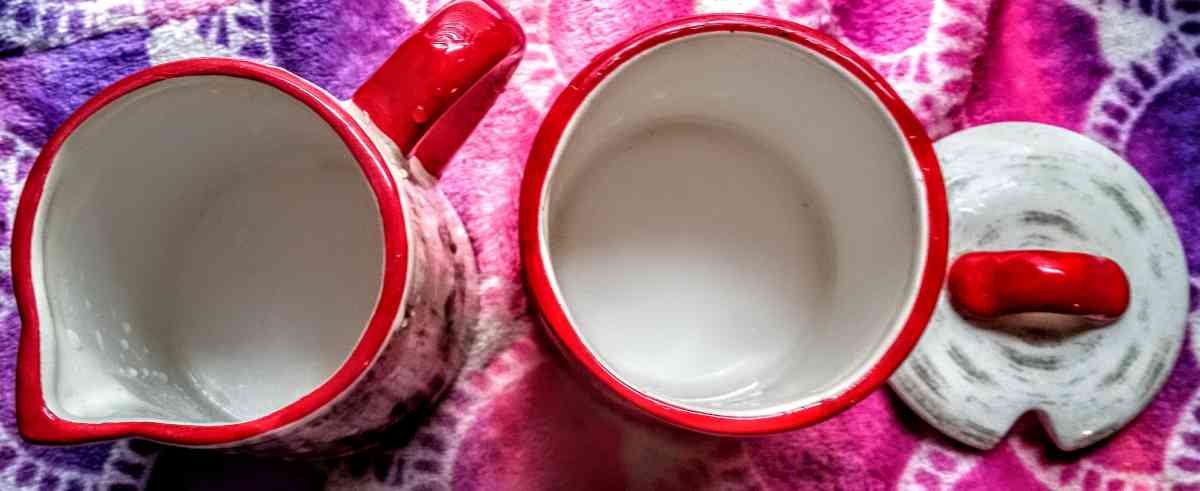 Christmas Red Truck Sugar Bowl and Creamer Pitcher - Muldrow, Oklahoma - FleaMarketBay