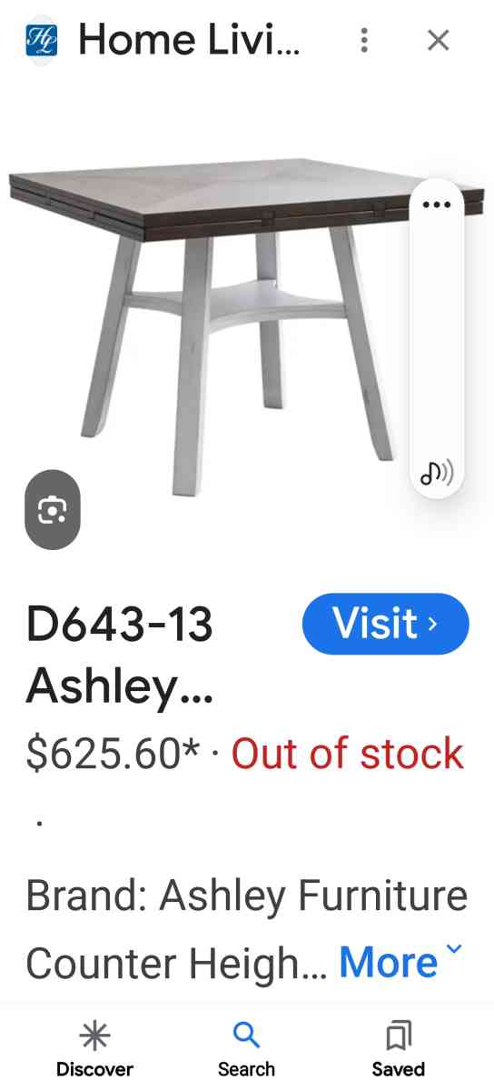 Signature Ashley Drop Leaf Counter Top Height Table Set - Sidney, Ohio - FleaMarketBay