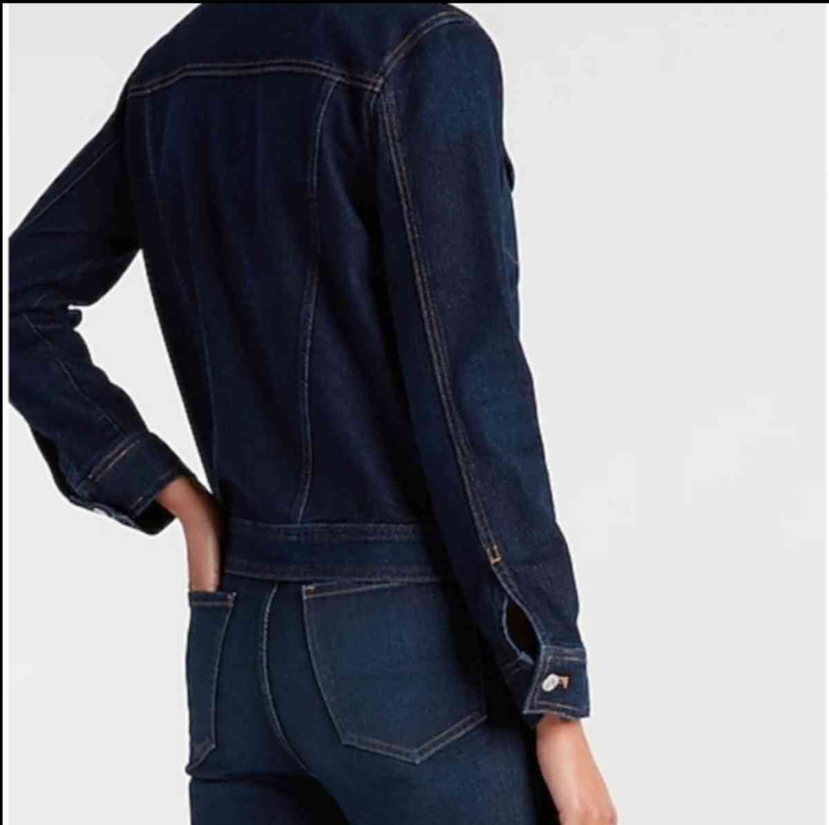 Express Dark Wash Denim Jacket Sz Med - Riverside, California - FleaMarketBay