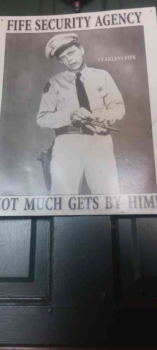 barnie fife security agent metal art - Atlanta, Georgia - FleaMarketBay