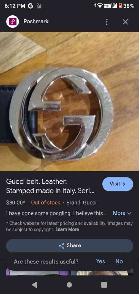 Gucci belt buckle broke - Tulsa, Oklahoma - FleaMarketBay
