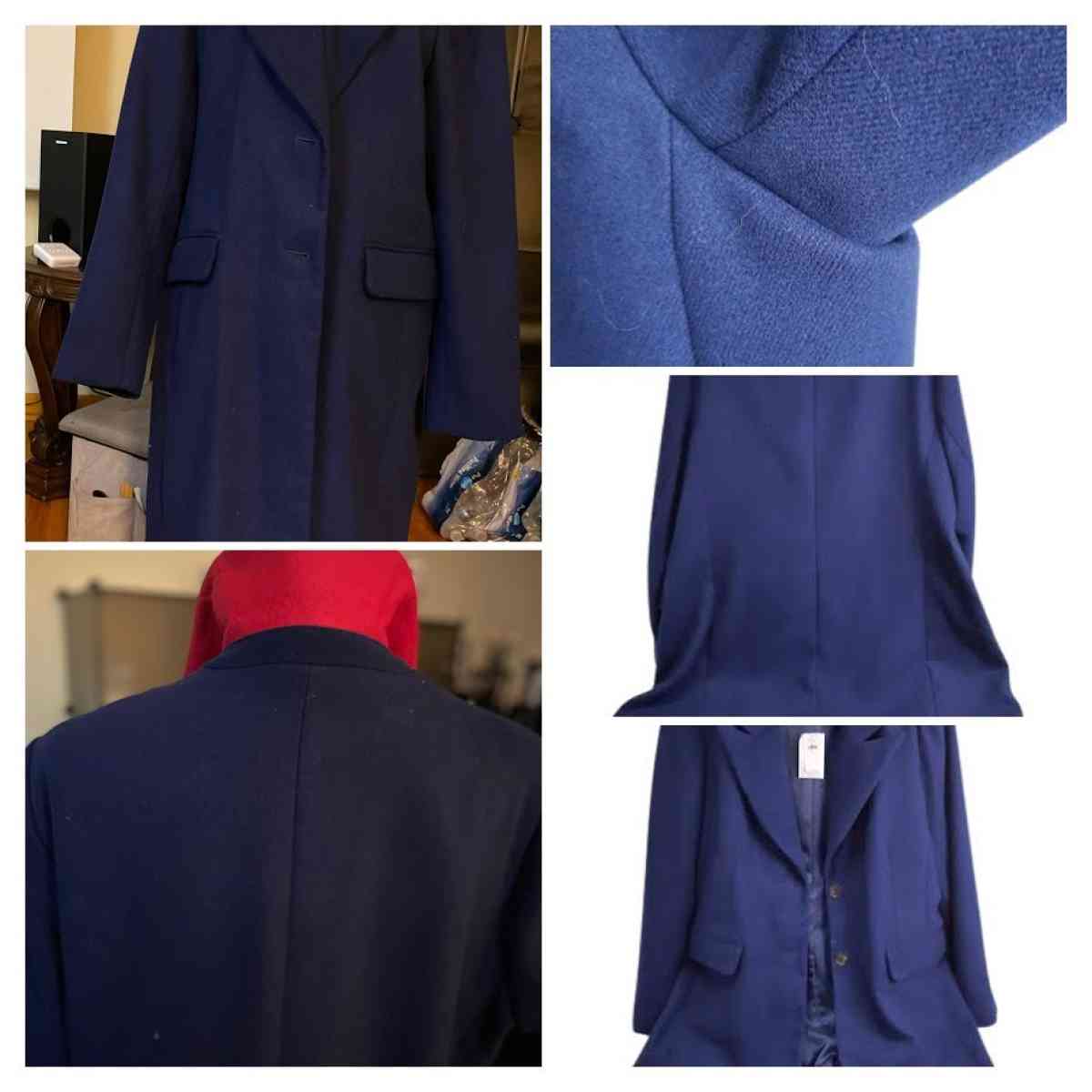 Banana Republic Blue Long Coat NWT Size XL - Chicago Heights, Illinois - FleaMarketBay