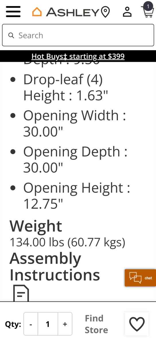 Signature Ashley Drop Leaf Counter Top Height Table Set - Sidney, Ohio - FleaMarketBay