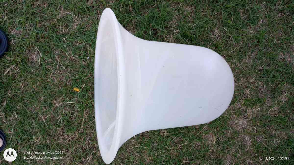 large Milky White swirl glass light dome - Greenville, Texas - FleaMarketBay