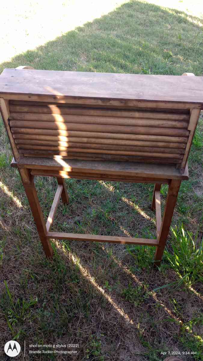Antique roll up door childs school desk - Greenville, Texas - FleaMarketBay