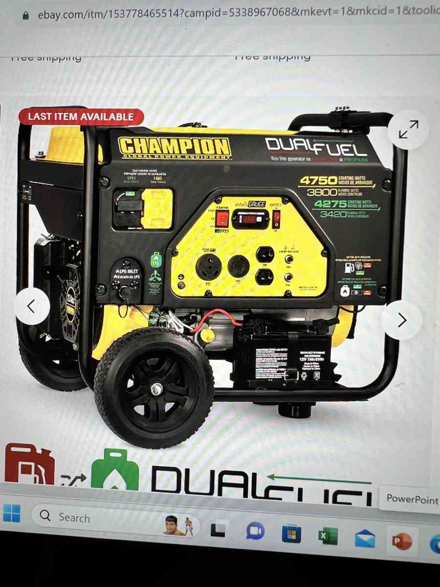 generator gas and propane - Westminster, California - FleaMarketBay