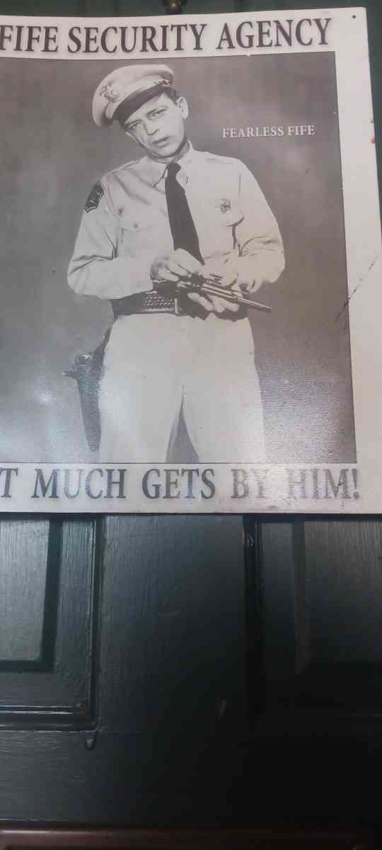 barnie fife security agent metal art - Atlanta, Georgia - FleaMarketBay