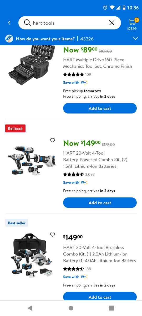 Hart 20 volt combo kit - Kenton, Ohio - FleaMarketBay