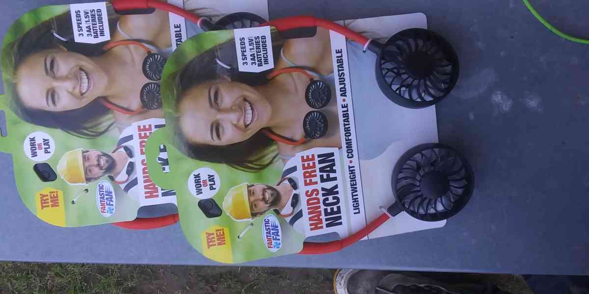 2 New Hands Free Neck Fan - Dallas, Texas - FleaMarketBay