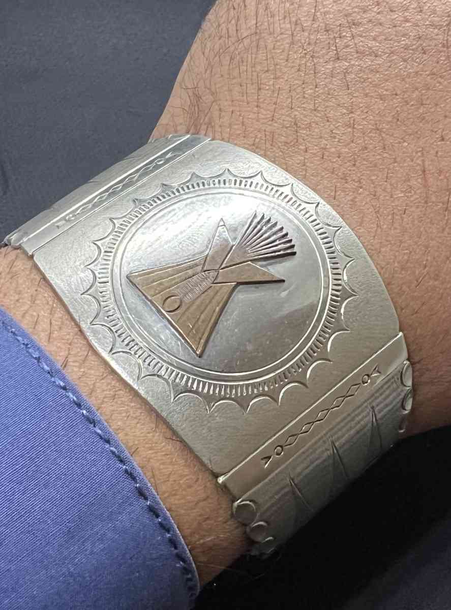 Collectable Old  Authentic Eygptian Sliver Plated Bangle - Houston, Texas - FleaMarketBay