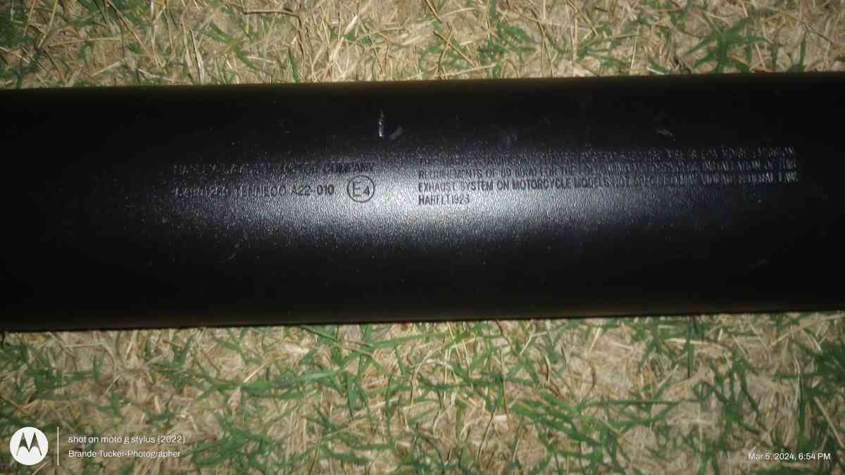 Harley Davidson Black Exhaust Pipe - Greenville, Texas - FleaMarketBay