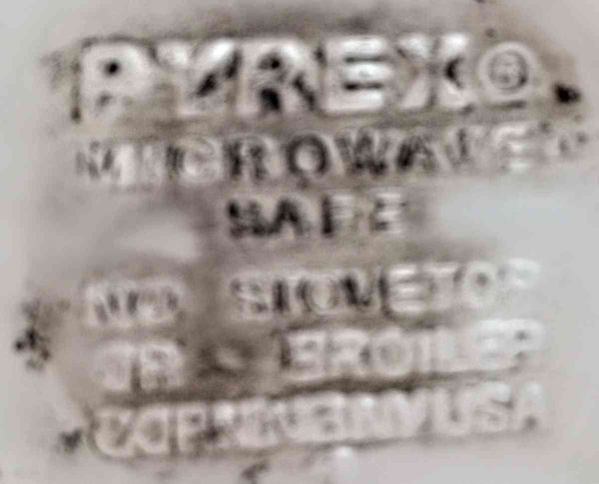 Pyrex Milk Glass Cup with Blue Flowers Design - Muldrow, Oklahoma - FleaMarketBay