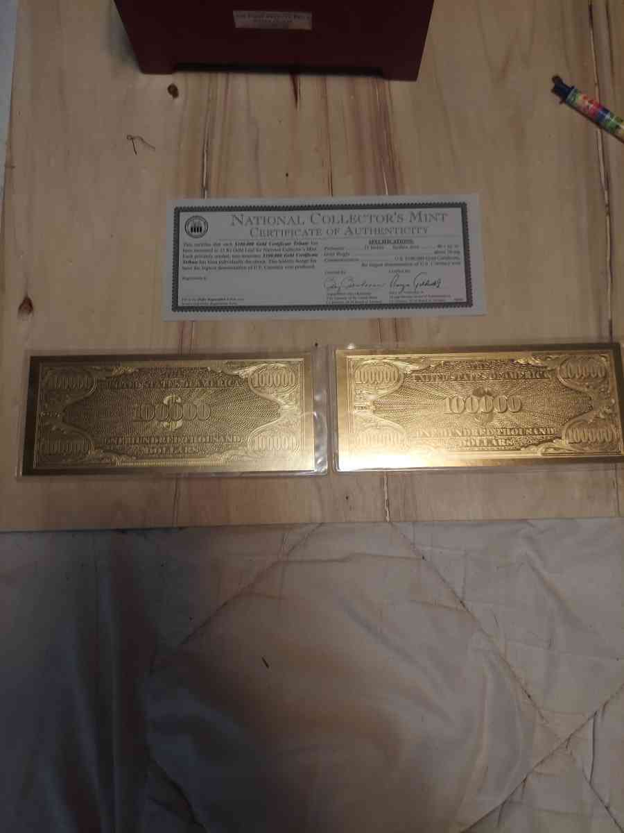 222 carrot gold leavesWhat are the One hundred thousand doll - Goodrich, Texas - FleaMarketBay