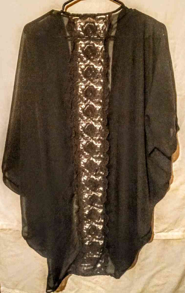 JellaCouture Black Sheer Lace Cover Up - Muldrow, Oklahoma