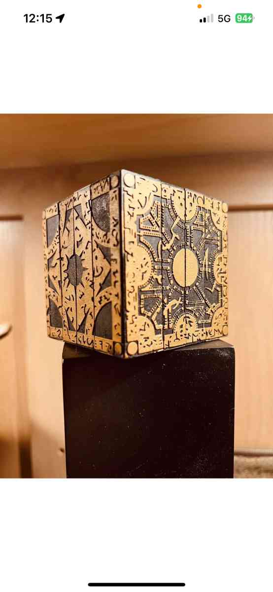 Hellraiser Puzzle Box  Solid Resin  Lament Configuration Siz