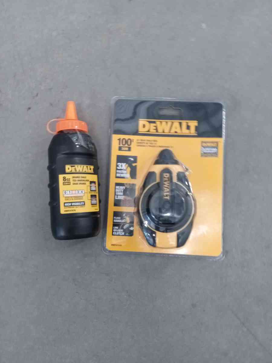the chalk reel and orange chalk DeWalt - Belmont, California - FleaMarketBay