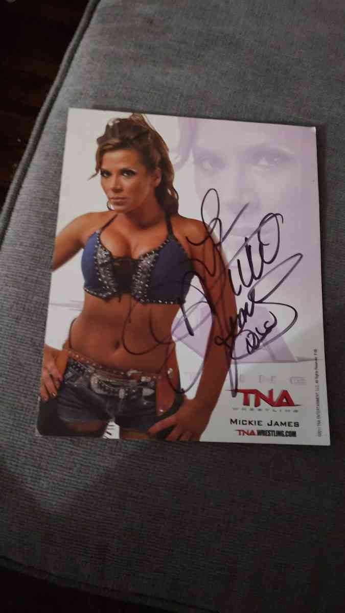 Mickie James autograph from TNA back when they came to the M - Hagerstown, Maryland
