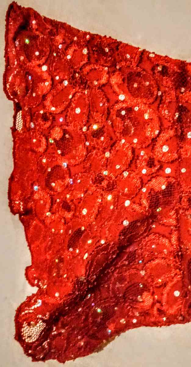 Cato Red Sequins Sheer Lace Long Sleeves Shirt - Muldrow, Oklahoma - FleaMarketBay