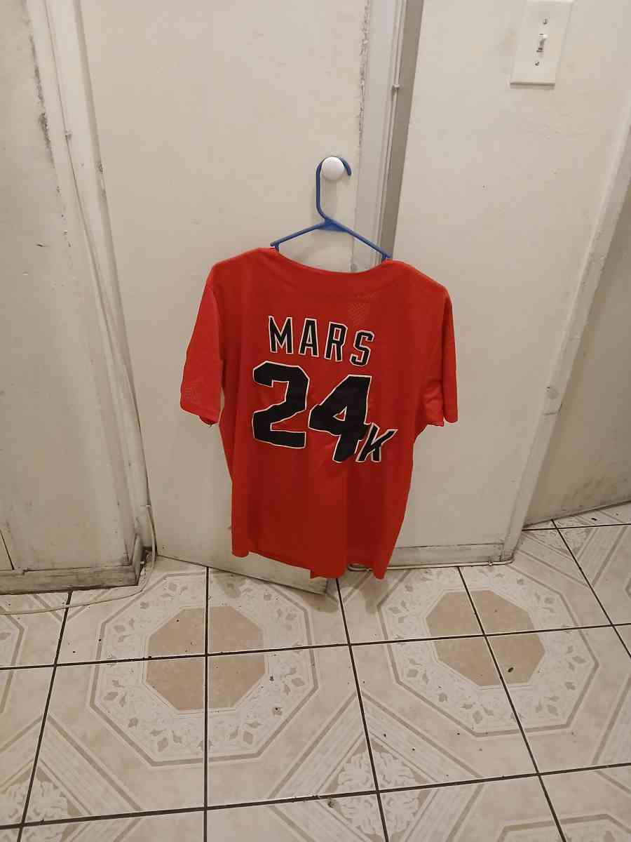 Bruno Mars Hooligans Magic World Tour Baseball Jersey Shirt - North Hollywood, California - FleaMarketBay