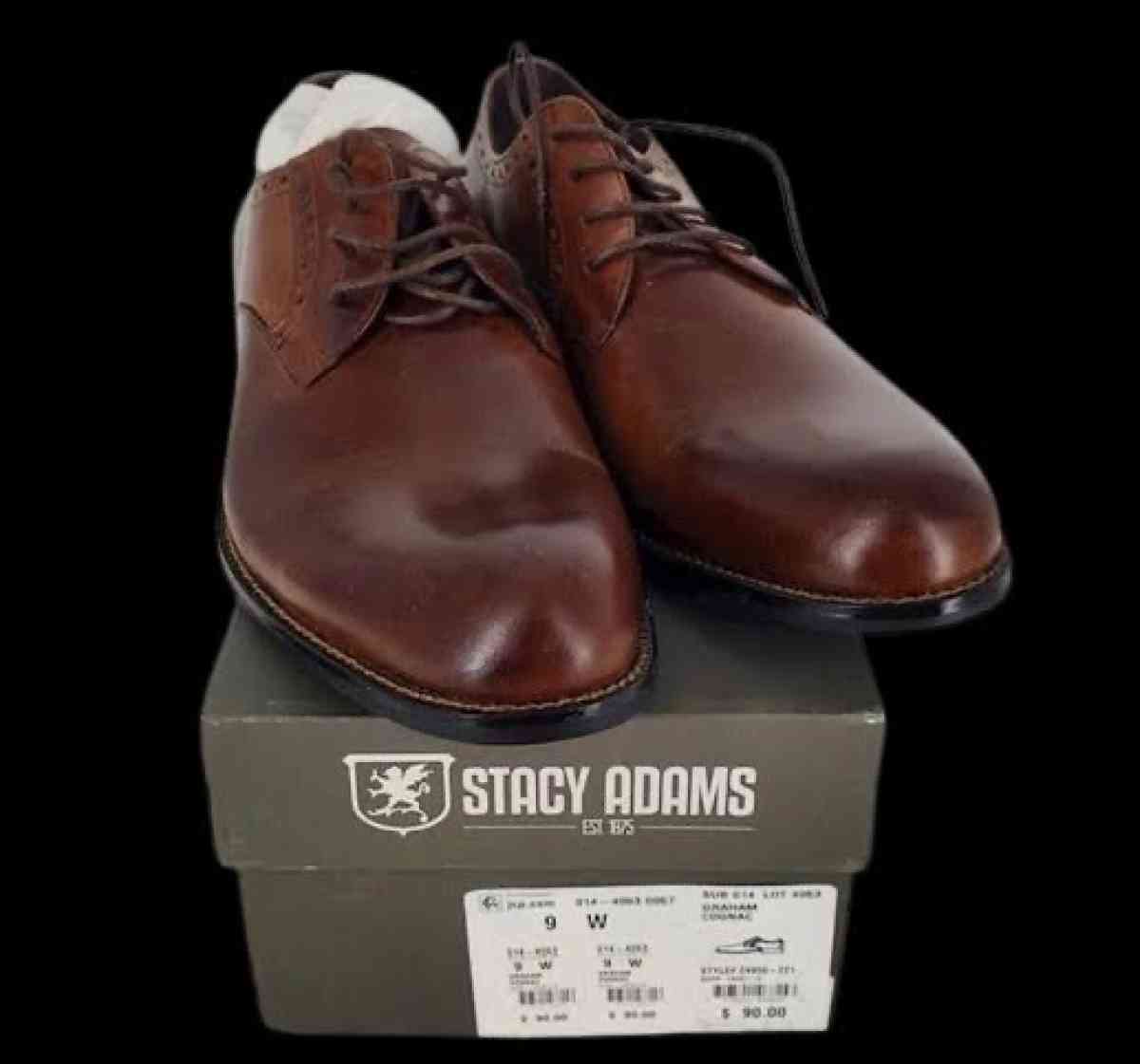 Stacy Adams Leather Graham Cognac Lace Up Oxford - Chicago Heights, Illinois