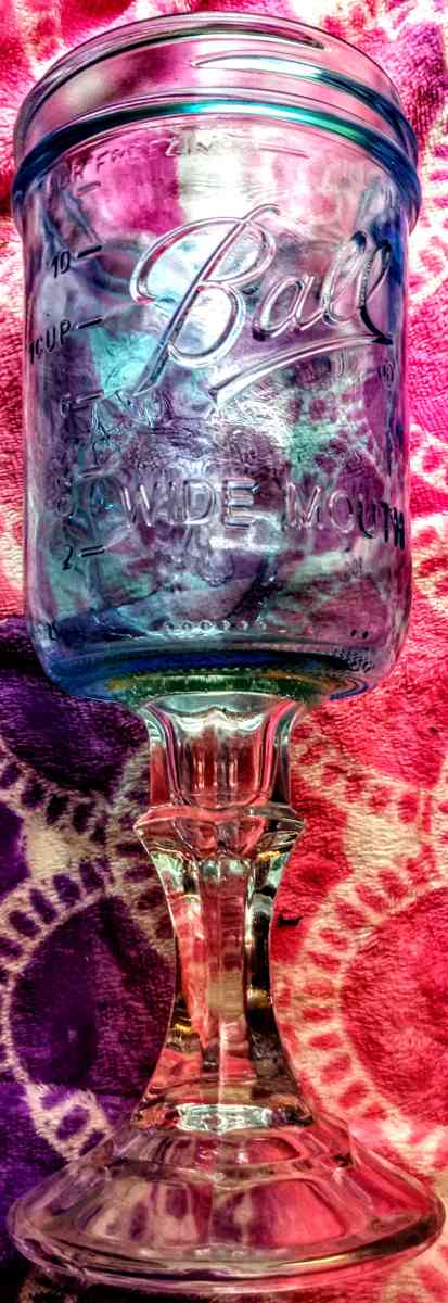 Ball Mason Jar Wine Glass - Muldrow, Oklahoma - FleaMarketBay