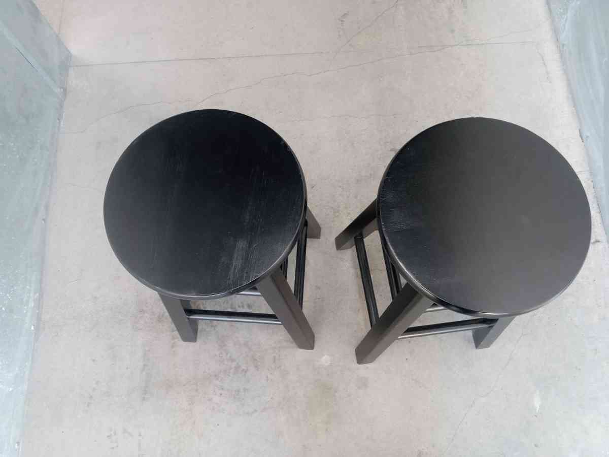 set of 2 wooden stools lKEA - Belmont, California - FleaMarketBay
