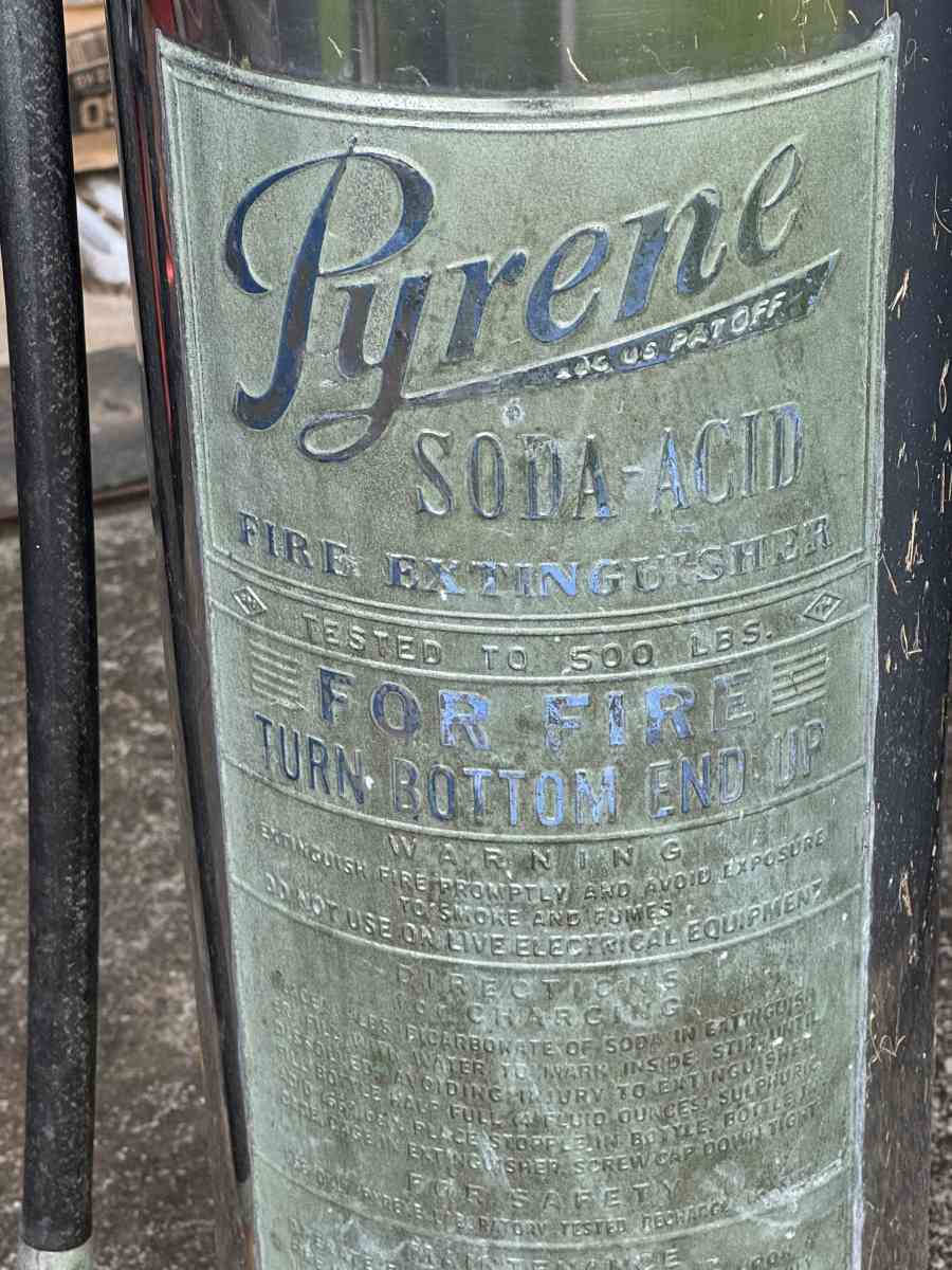 1943 Pyrene Fire Extinguisher - Bridgewater, New Jersey - FleaMarketBay