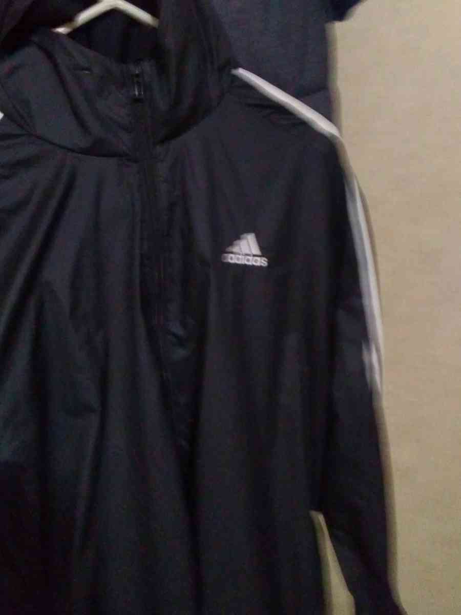 mens Adidas hoodie rain jacket large - Powell, Tennessee - FleaMarketBay