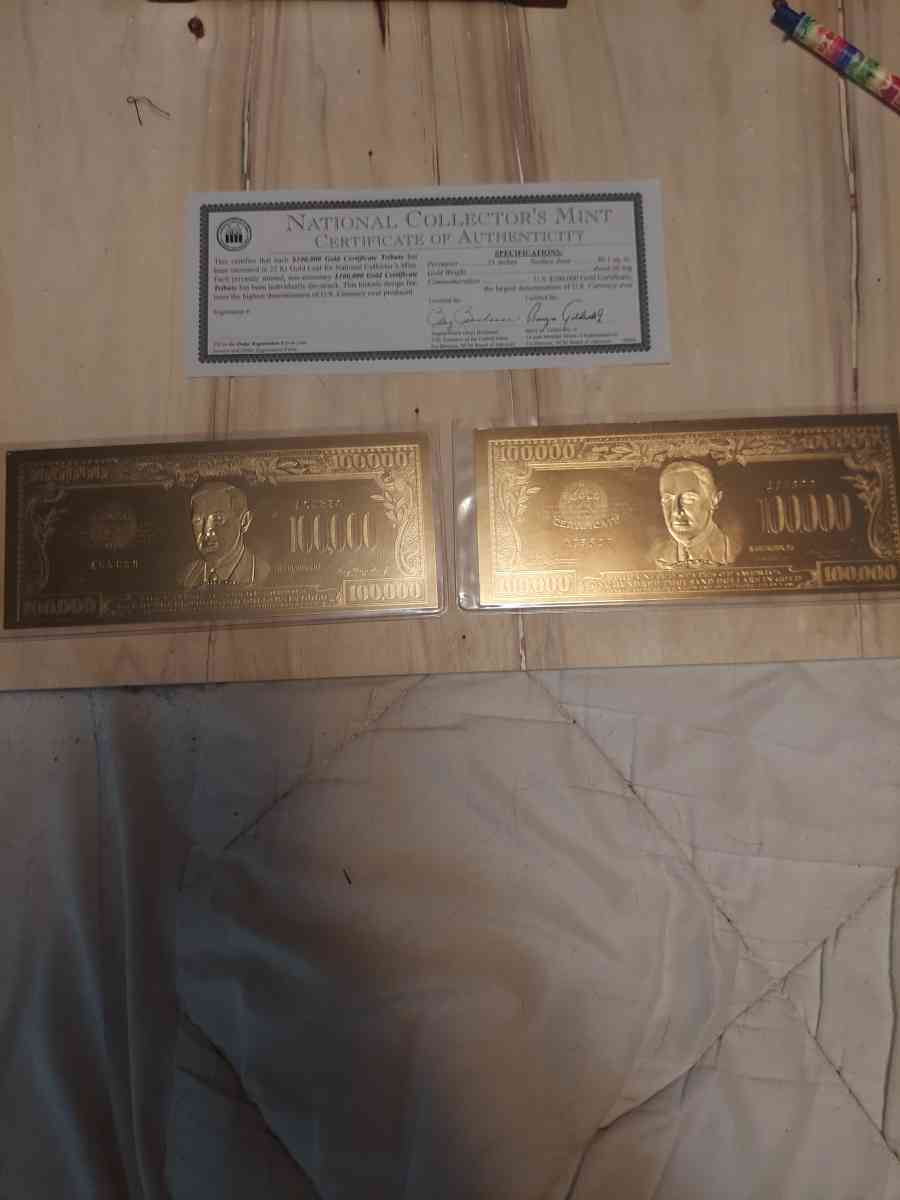 222 carrot gold leavesWhat are the One hundred thousand doll - Goodrich, Texas