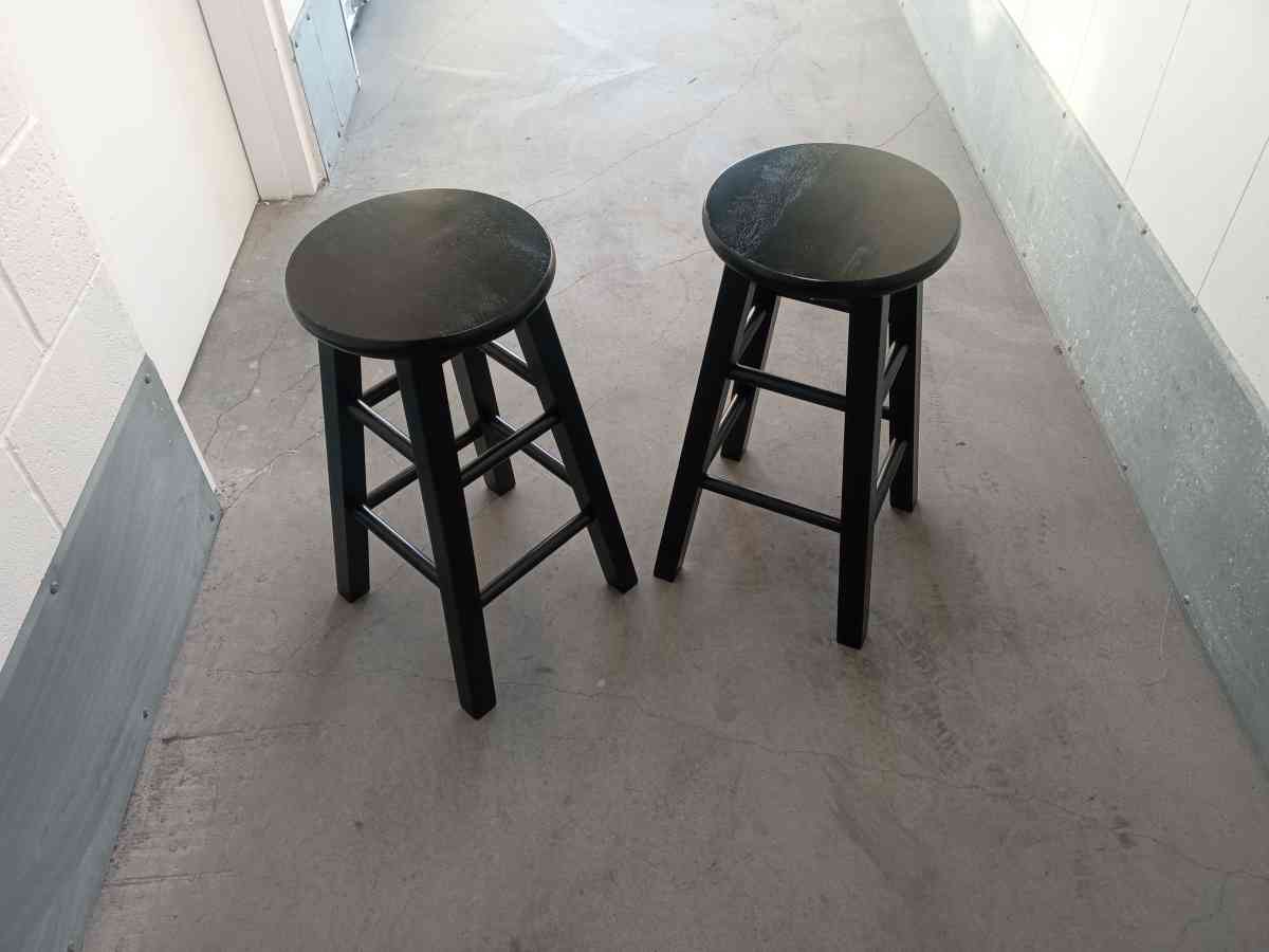 set of 2 wooden stools lKEA - Belmont, California - FleaMarketBay