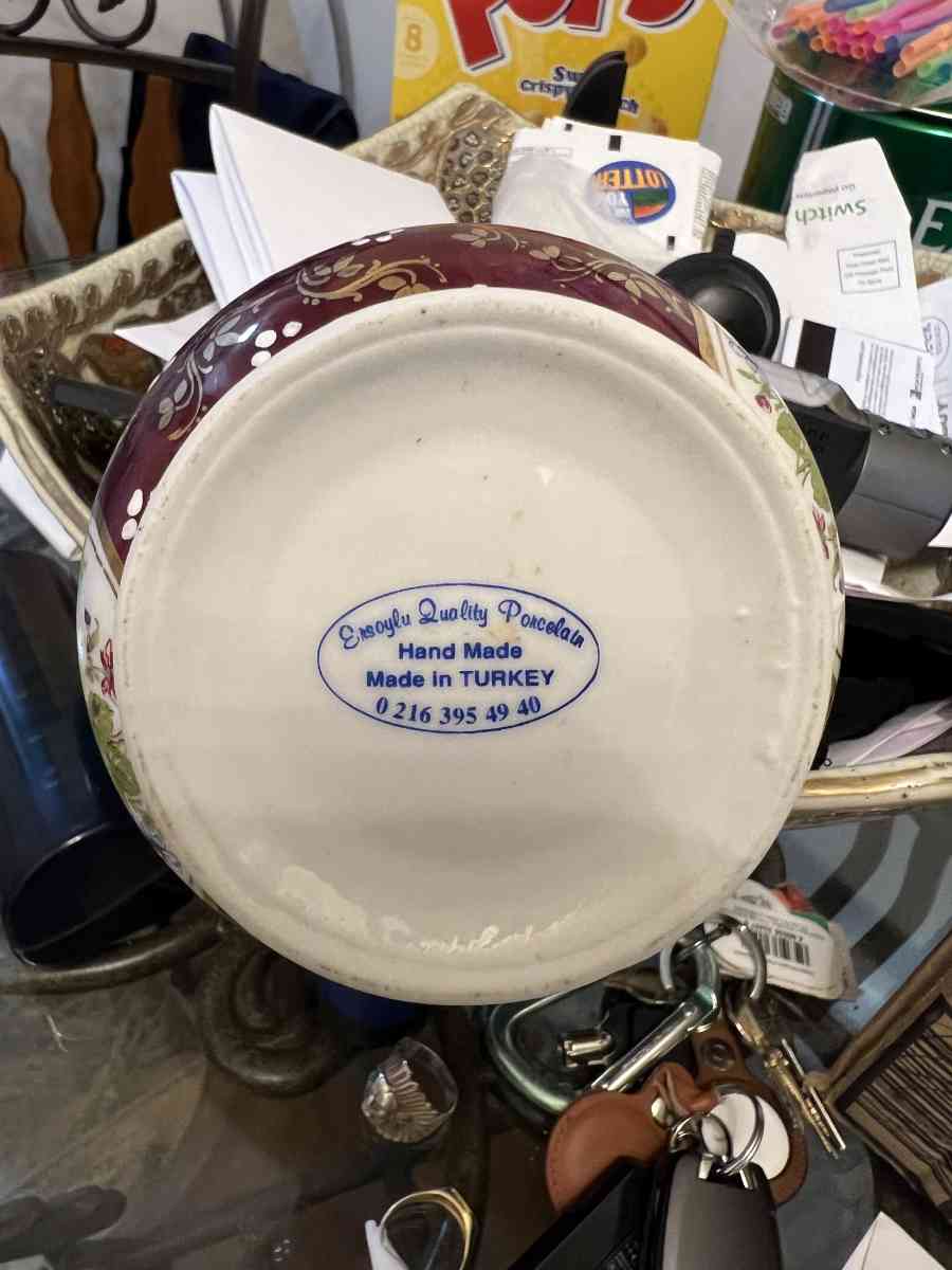 Vintages Turkish Ceramic Pottery Hand Painted Style Vase 9 - Hackensack, New Jersey - FleaMarketBay